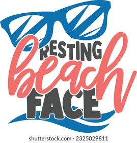 Resting Beach Face - Summer Design