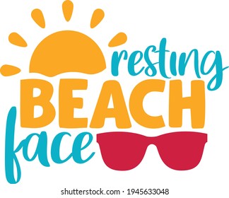 Resting beach face | Summertime quote