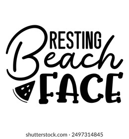 Resting Beach Face Camiseta de diseño Amante