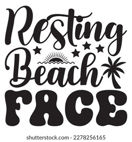 Resting Beach Face T-shirt Design Vector File