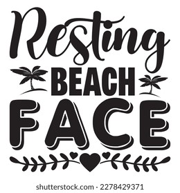 Resting Beach Face T-shirt Design Vector File