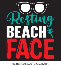 Resting Beach Face T-shirt Design Vector File