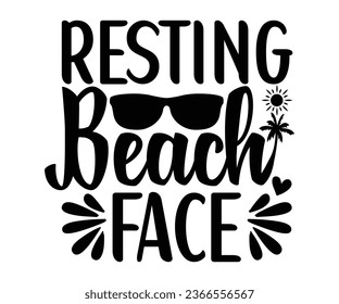 Resting Beach Face T-shirt Design Vector File.