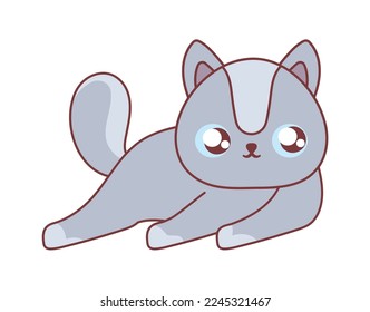 resting cat icon white background