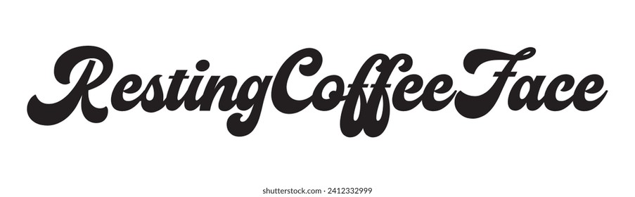 reposar el texto de la cara de café sobre fondo blanco.
