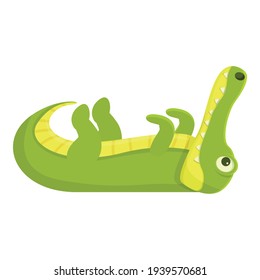 Resting crocodile icon. Cartoon of Resting crocodile vector icon for web design isolated on white background