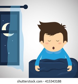 Resting design. sleep icon. bedtime concept, vector illustration