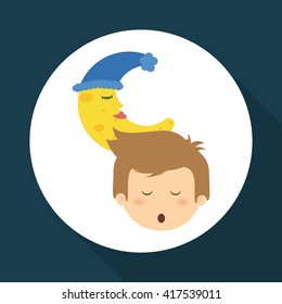 Resting design. sleep icon. bedtime concept, vector illustration