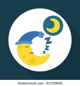 Resting design. sleep icon. bedtime concept, vector illustration