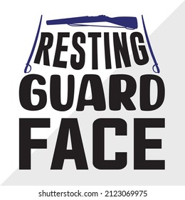 Resting Guard Face Printable Vector Illustration svg
