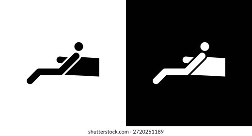 Ícone em repouso pictograma de fundo preto. Para design gráfico e web.