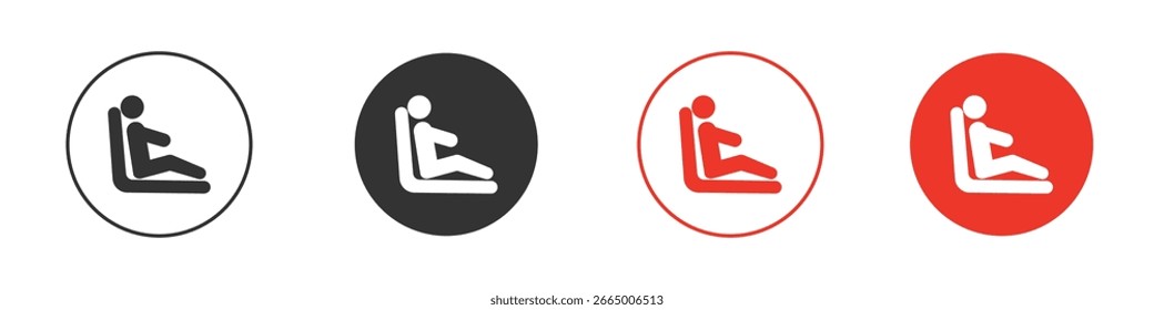 Resting icon. Black style vector icons. Isolated sign symbol