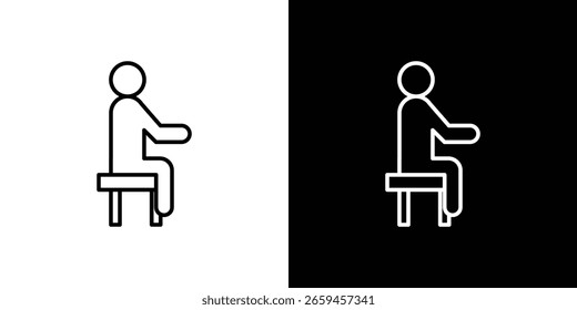 Icono de descanso para el concepto y el Diseño gráfico. Colección de iconos de vector de estilo negro de alta calidad