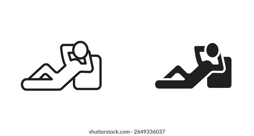 Resting icon Design Illustrations. editable web icons