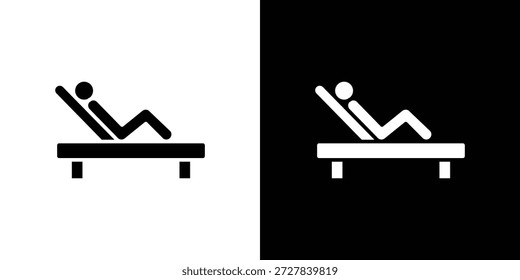 Icono de descanso Ilustración vectorial plana. Símbolos negros simples