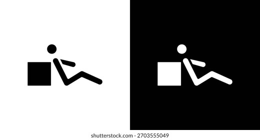 Resting icon illustration doodle. Flat illustration vector set