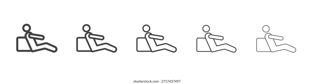 Icono de descanso en el concepto de trazos lineales