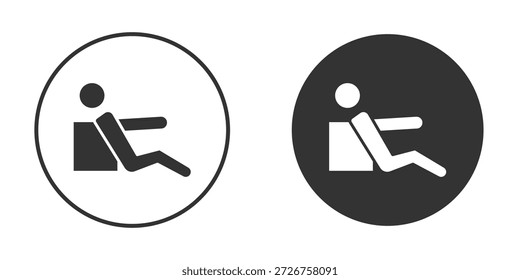 Resting icon silhouette shape graphic simple plain clipart symbols