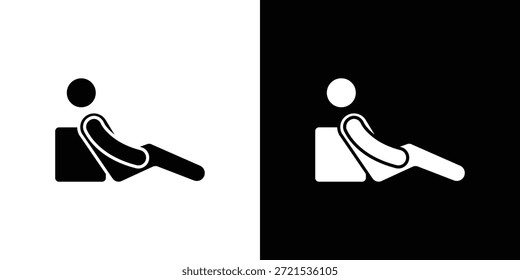 Resting icon silhouette vector flat illustration design pack.