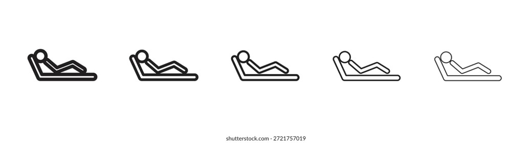 Ícone de repouso. Estilo de contorno simples. Elementos gráficos.