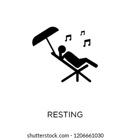 Resting icon. Resting symbol design from Activity and Hobbies collection. Simple element vector illustration on white background.