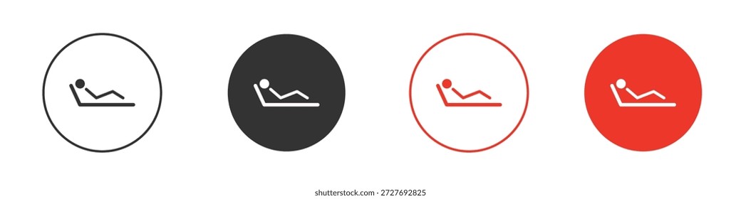 Símbolo de icono en reposo. Diseño simple y plano para Web o App móvil. Logotipo de Ilustración vectorial mínima.