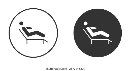 Resting icon vector clipart in black colors. suitable for graphic work