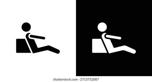 Resting icon. Vector illustration. Silhouette in black color