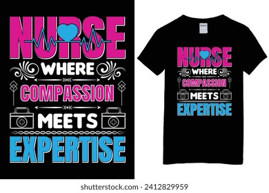 Resting nurse face T-shirt design typography lettering merchandise design