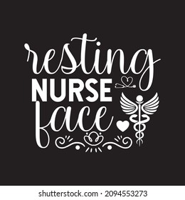 Resting nurse face vector file