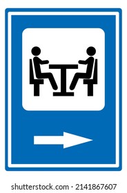 resting place for motorists, road sign, vector illustration