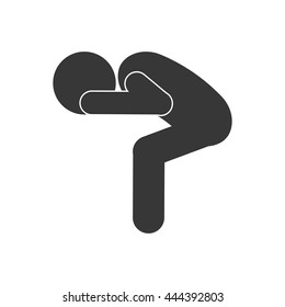 Resting and sleep concept represented by pictogram sleeping icon. isolated and flat illustration 