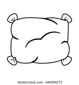 Resting and sleep concept represented by pillow icon. isolated and flat illustration 