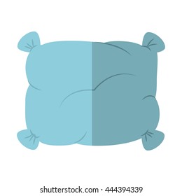 Resting and sleep concept represented by pillow icon. isolated and flat illustration 