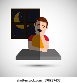 Resting and sleep design , vector illustration