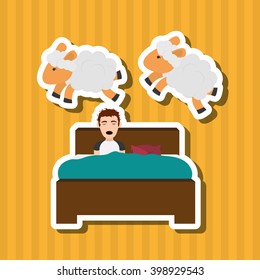 Resting and sleep design , vector illustration