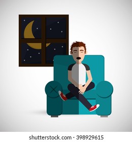 Resting and sleep design , vector illustration