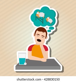 Resting and sleep design , vector illustration