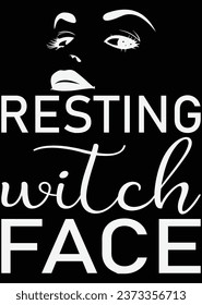 Resting Witch Face Cutting file eps cut file for cutting machine