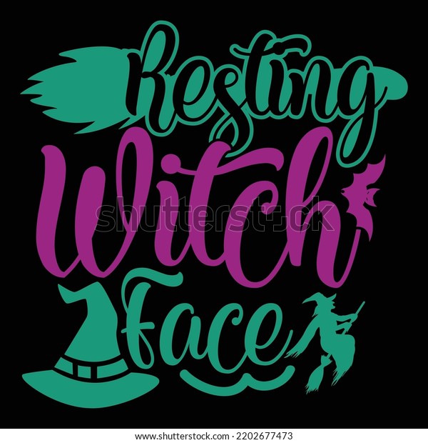 Resting Witch\
Face, Monster Fictional Character, One Young Woman Only Halloween\
Candy, Halloween Elements Party Social Event Gift, Halloween Phrase\
Silhouette Vector File