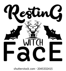 Resting Witch Face Shirt, Halloween Shirt, Halloween bats shirt.