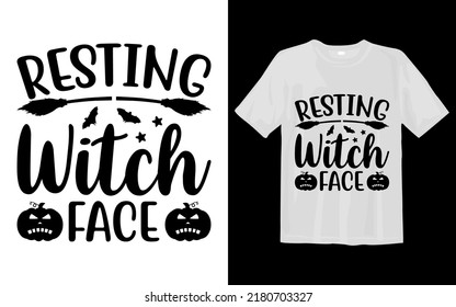 Resting Witch Face Svg T Shirt Design