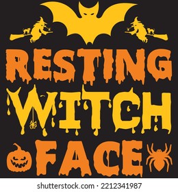 resting witch face t shirt design