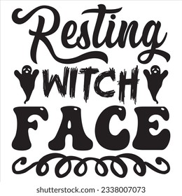 Resting Witch Face T-shirt Design Vector File