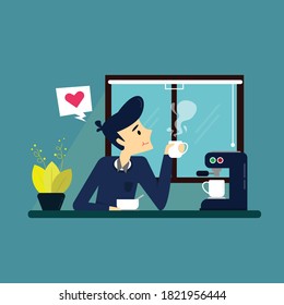 Restableciendo vector de ilustración de carácter de trabajador