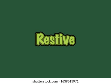 Restive Text Vector logo Typography 