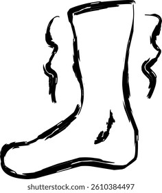 restless legs icon in Doodle style 