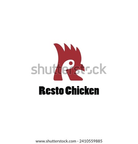 Resto Chicken Logo Simple Animals