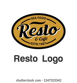 Resto Logo Template Stock Photo