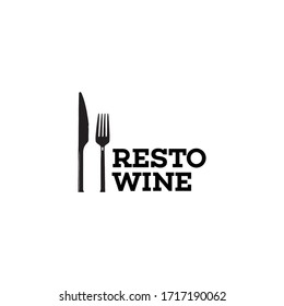 Resto wine creative logotype design